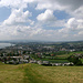View from Lüssirain to the lake and the greater area of Zug