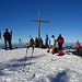 am Gipfel waren heute nur Schneeschuhwanderer anzutreffen