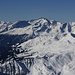 Aussicht von der Weissfluh (2843,3m) im Zoom auf den höchsten Berg Sankt Gallens, den Ringelspitz / Piz Barghis (3247,4m).
