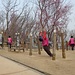 Koreanerinnen beim outdoor-workout