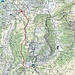 Rot = Der Aufstieg von Oberiberg<br />Blau = Unsere Route zum Gipfel und runter nach Oberiberg