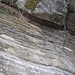 Un affioramento di pietra molera fra il Molino del trotto ed il Molino Bergani.