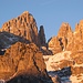 ..... der Cima Brenta Alta (2962 m), dem Campanile Basso (2877m, auch: Guglia di Brenta), dem Campanile Alto (2923 m) .....