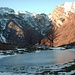 Laghetto ghiacciato all' Alpe Cova