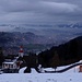 vorabendlicher Blick über die Kirche Hergiswald nach Luzern