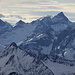 Das Karwendel, Zacken auf Zacken, Montscheinspitze vor Falkengruppe, dahinter die Kaltwasserkarlspitze.
