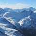 Blick Richtung Mont Blanc und Dents du Midi