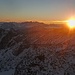 Sonnenaufgang über den Kitzbüheler Alpen.