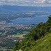 La vue sur Genève à la sortie du sentier de la Corraterie