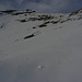 Bald ist die Scharte unter dem Pitzenegg erreicht. Der Schnee erwies sich als nicht tief.