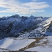 Über zahme Hänge führt die Spur zum Gipfel - Leilachspitze, Hochvogel und Litnisschrofen gegenüber