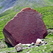 Erstaunlich rote Steine im oberen Vallon de Serenne