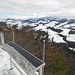 Panoramatafel, dahinter das Appenzellerland mit dem Säntis