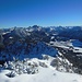 Panorama im Osten - östliches Tannheimer Tal, Ammergauer Alpen, Mieminger Kette, Lechtaler Alpen