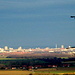 Mit Zoom vom Kalenberg/Deister :<br />Skyline Hannover, ca. 30 km entfernt