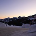 Traumhafte Stimmung vor dem Sonnenaufgang auf der Ibergeregg.