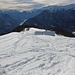 In discesa verso l'Alpe Campello, uno dei tratti più goduriosi della ciaspolata