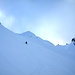 Stefan in der Abfahrt ins Val Cassinello. In tollem und steilem Skifahrgelände