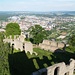 Hohentwiel, Überreste der Burg mit Sicht über Singen gegen den Bodensee bis Konstanz