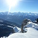 Ausblick Richtung Süden zu den ganzen 4000ern