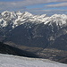Blick vom Frommen Kreuz zu den höchsten Gipfeln der Lechtaler Alpen.