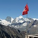 Aussicht von der Almageller Hütte, Strahlhorn, Rimpfischhorn und Allalinhorn