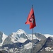 Aussicht von der Almageller Hütte, Rimpfischhorn und Allalinhorn