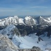 Am Gipfel mit Blick auf Vogelkarspitze und Östliche Karwendelspitze über dem Marxenkar.