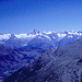 Blick nach Norden über das Rhonetal hinweg zu den Berner Alpen