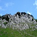 Blick zurück zur Felsbastion des Haggenspitzes