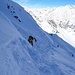 Ab hier kommen die Ski an den Rucksack, denn...