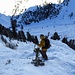 'Die Treien' - einfach 2 sehr schmale, steile Rinnen. Oder anders formuliert: eine 3...4 m breite, teilweise ~40° steile Halfpipe mit kurzen Stufen. Etwas tricky, aber sehr cool!