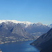der östliche Arm des Lago di Lugano,<br />ganz rechts der Legnone