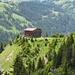 Blick auf Gimpelhaus von Tannheimer Hütte aus.