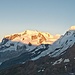 Monte Rosa wird rosa am Abendlicht