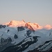 Monte Rosa wird rosa am Abendlicht