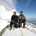 [u schlumpf] und [u joerg] auf dem Gipfel des Gross Fiescherhorn 4049m