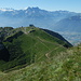 Tiefblick. Schön sieht man die Downhill-Bikeroute
