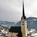 Dorfkirche Seewis <br />(die Wolken haben mittlerweile gewonnen)