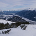 Inntal, in der Mitte der Grünberg, mit gut erkennbarer Schneise für Skifahrer