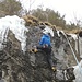 Quergang im Fels um wieder zum Eis zu kommen