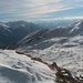 Gipfelkreuz des Margelchopf - Über der Alvierkette wütet der Föhn