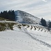 Hüttchopf in Sicht, linkshaltend hat es noch etwas Schnee