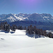 Schneeschuhspur kurz unterhalb der Alp
