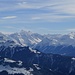 Ebenso über dem Linardgebiet und dem Silvrettagebiet gibt es grosse Schneeföhnwolken