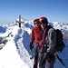 Michi und ich auf dem Gipfel des höchsten Schweizers, - dem Dom (4545m.ü.M.)