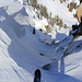 With a little more snow this couloir could be skied. Is it maybe the famous "Halls of the Gods Couloir" or the "Fallen Angel Chute"? [http://sierratripreports.wordpress.com/2010/03/09/tr-halls-of-the-gods-couloir-indian-cliff-chutes-angora-peak/ click]