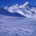 Schneeoberfläche vor dem Piz Turba