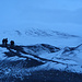 Düstere Stimmung auf dem Gipfel des Pingos (merkwürdige Oberflächenform im Permafrost)