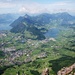 jedesmal überwältigend: der Weitblick auf Schwyz und Vierwaldstätter- und Lauerzersee